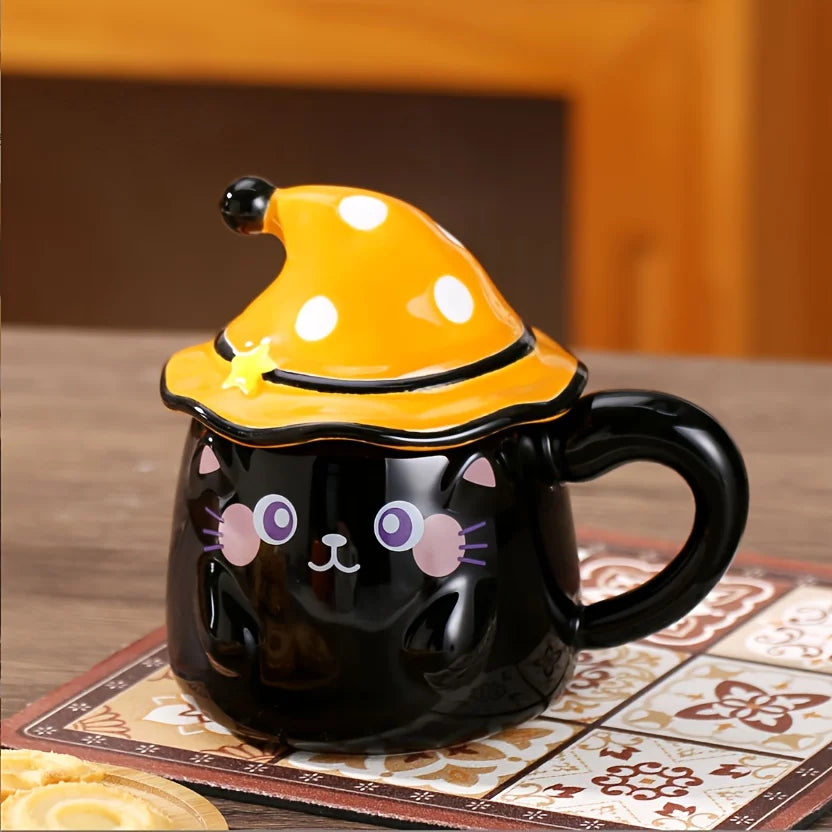 Чаша котка магьосник с капак