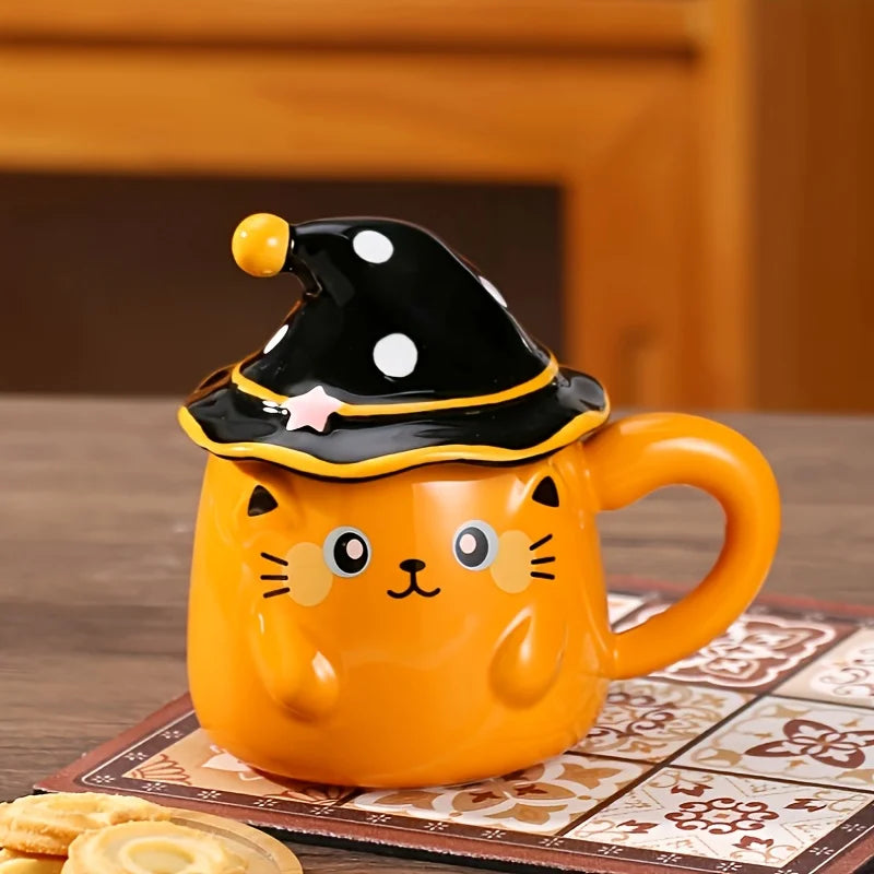 Чаша котка магьосник с капак