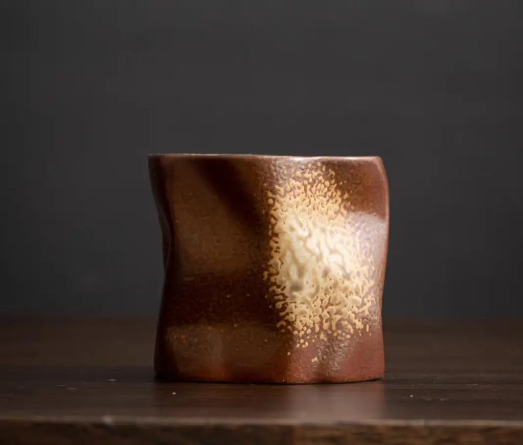 Рустикална керамична арт чаша