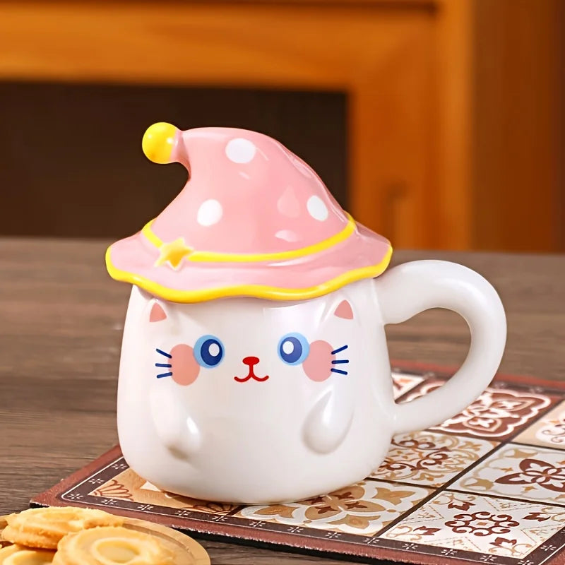 Чаша котка магьосник с капак