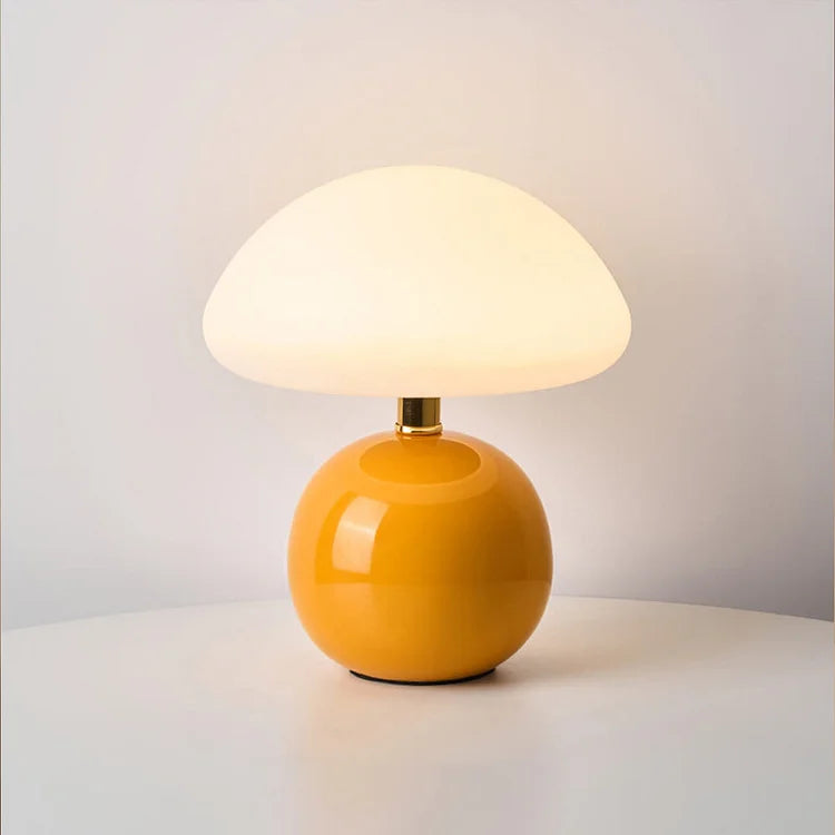 Houbová lampa Francouzská krémová