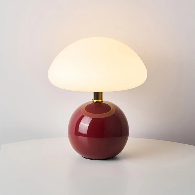 Houbová lampa Francouzská krémová